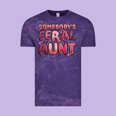 Somebodys Feral Aunt Vintage Tee Designed By Maliassmallbusiness