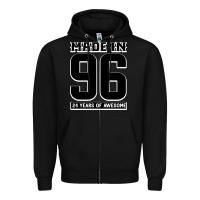 Black Made In 96 24 Years Of Awesome Zipper Hoodie - Bettercallsaul