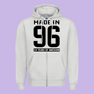 Made In 96 24 Years Of Awesome Zipper Hoodie Designed By Bettercallsaul