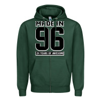 Sports Green Made In 96 24 Years Of Awesome Zipper Hoodie - Bettercallsaul