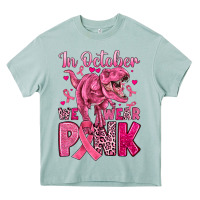 In October We Wear Pink Dinosaur Heavy Core Tee | Teevron