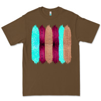 Cacao Colored Farm Life Purple Wood Jute Cyan Glitter Brush Strokes Premium Tee - Bettercallsaul