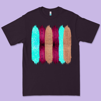 Colored Farm Life Purple Wood Jute Cyan Glitter Brush Strokes Premium Tee Designed By Bettercallsaul
