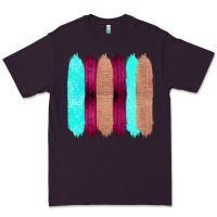 Plum Colored Farm Life Purple Wood Jute Cyan Glitter Brush Strokes Premium Tee - Bettercallsaul