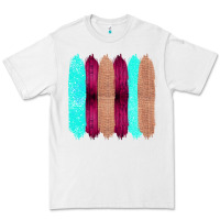 White Colored Farm Life Purple Wood Jute Cyan Glitter Brush Strokes Premium Tee - Bettercallsaul
