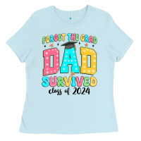 Baby Blue forget the grad mom survived class of 2024 Ladies Tee - JahusDesignShop