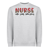 Heather Grey christmas nurse Heavyweight Sweatshirt - MaliasSmallBusiness