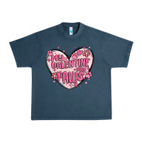 Midnight Navy my valentine has paws Urban Heavy Tee - MaliasSmallBusiness