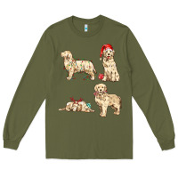 Army Green christmas dogs Long Sleeve Tee - MaliasSmallBusiness