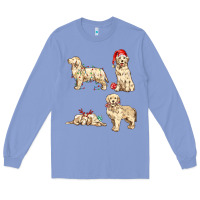 Colony Blue christmas dogs Long Sleeve Tee - MaliasSmallBusiness