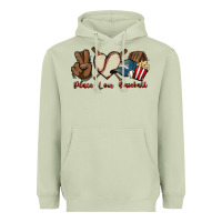 Matcha Peace love Baseball Heavyweight Hoodie - HowdyJamesFarm