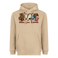 Mushroom Peace love Baseball Heavyweight Hoodie - HowdyJamesFarm