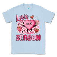 Dusty Blue love season Classic Tee - MaliasSmallBusiness