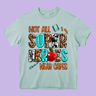 Not All Super Heroes Wear Capes Heavy Core Tee Designed By Adodesignshop