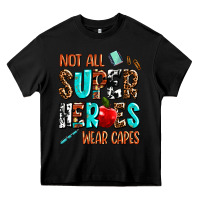 Black not all super heroes wear capes Heavy Core Tee - AdoDesignShop