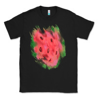 Black watermelon glitter watercolor brushstrokes patch Classic Tee - RanaPortraitStore