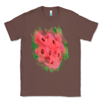 Chestnut watermelon glitter watercolor brushstrokes patch Classic Tee - RanaPortraitStore