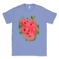 Colony Blue watermelon glitter watercolor brushstrokes patch Classic Tee - RanaPortraitStore