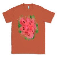 Copper watermelon glitter watercolor brushstrokes patch Classic Tee - RanaPortraitStore