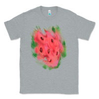 Heather Grey watermelon glitter watercolor brushstrokes patch Classic Tee - RanaPortraitStore