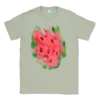 Matcha watermelon glitter watercolor brushstrokes patch Classic Tee - RanaPortraitStore