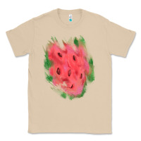 Mushroom watermelon glitter watercolor brushstrokes patch Classic Tee - RanaPortraitStore