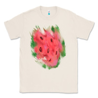 Natural watermelon glitter watercolor brushstrokes patch Classic Tee - RanaPortraitStore