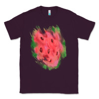 Plum watermelon glitter watercolor brushstrokes patch Classic Tee - RanaPortraitStore