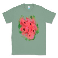 Sage watermelon glitter watercolor brushstrokes patch Classic Tee - RanaPortraitStore
