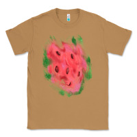 Toasted Coconut watermelon glitter watercolor brushstrokes patch Classic Tee - RanaPortraitStore