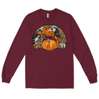Burgundy western pumpkin fall rainbow Long Sleeve Tee - JahusDesignShop
