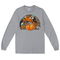 Heather Grey western pumpkin fall rainbow Long Sleeve Tee - JahusDesignShop
