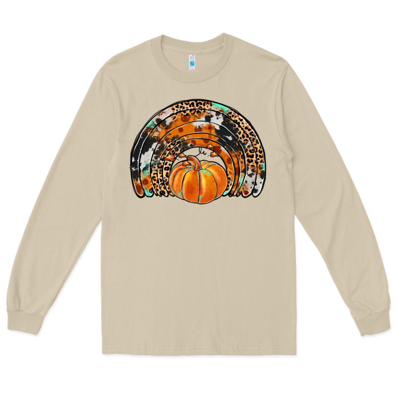 Western Pumpkin Fall Rainbow Long Sleeve Tee by JahusDesignShop | Teevron