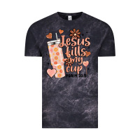 Cloud Black valentine jesus fills my cup Vintage Tee - MaliasSmallBusiness