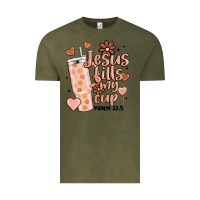 Vintage Olive valentine jesus fills my cup Vintage Tee - MaliasSmallBusiness