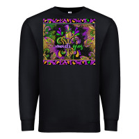 Black mardi gras fleur de lis Premium Sweatshirt - CowGirlArtShop