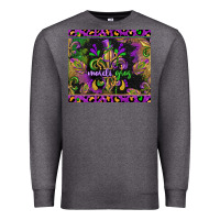 Charcoal Heather mardi gras fleur de lis Premium Sweatshirt - CowGirlArtShop