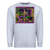 Heather Grey mardi gras fleur de lis Premium Sweatshirt - CowGirlArtShop