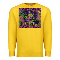 Lemon mardi gras fleur de lis Premium Sweatshirt - CowGirlArtShop