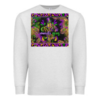 Oatmeal Heather mardi gras fleur de lis Premium Sweatshirt - CowGirlArtShop