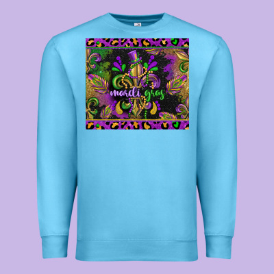 Mardi Gras Fleur De Lis Premium Sweatshirt Designed By Cowgirlartshop