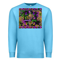 Ocean Blue mardi gras fleur de lis Premium Sweatshirt - CowGirlArtShop
