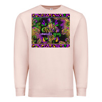 Pale Pink mardi gras fleur de lis Premium Sweatshirt - CowGirlArtShop