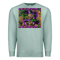 Seafoam mardi gras fleur de lis Premium Sweatshirt - CowGirlArtShop