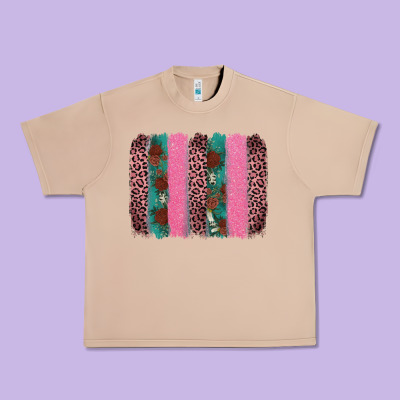 Valentine's Leopard Brushstroke Urban Heavy Tee Designed By Adodesignshop