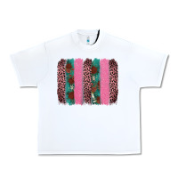 White valentine's leopard brushstroke Urban Heavy Tee - AdoDesignShop
