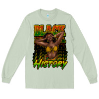 Matcha black history afro woman Long Sleeve Tee - NancyCooperArtShop