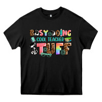 Black busy doing cool teacher stuff Heavy Core Tee - AdoDesignShop