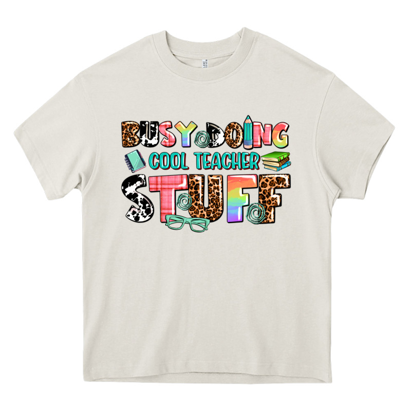 Busy Doing Cool Teacher Stuff Heavy Core Tee by AdoDesignShop | Teevron