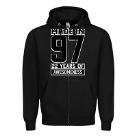 Black Made In 97 22 Years Of Awesomeness Zipper Hoodie - Bettercallsaul